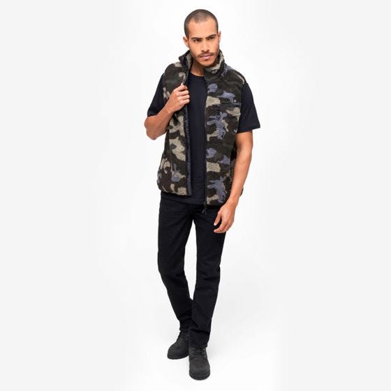 Colete Brandit Teddyfleece Worker - Dark Camo