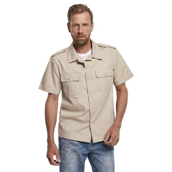 Camisa de manga curta Brandit US Ripstop - Bege