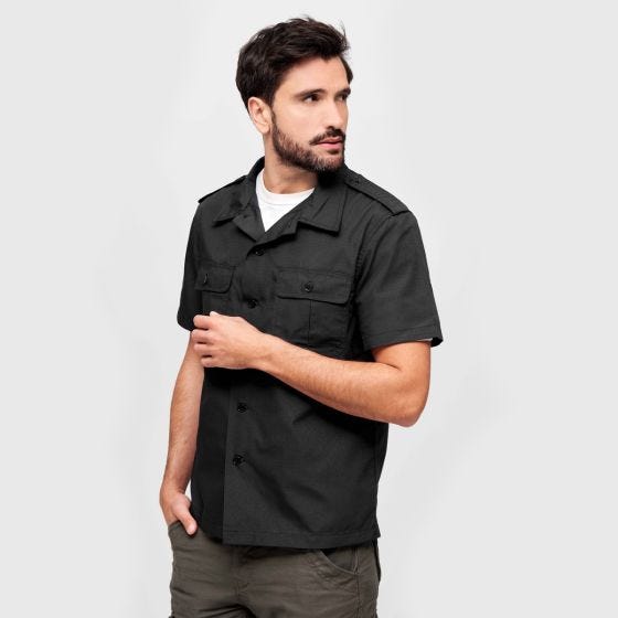 Camisa de manga curta Brandit US Ripstop - Preto