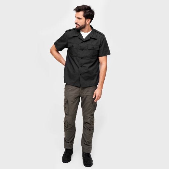 Camisa de manga curta Brandit US Ripstop - Preto