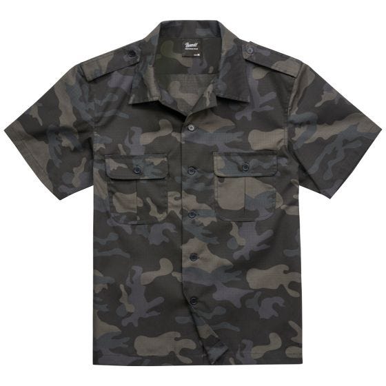 Camisa de manga curta Brandit US Ripstop - Dark Camo