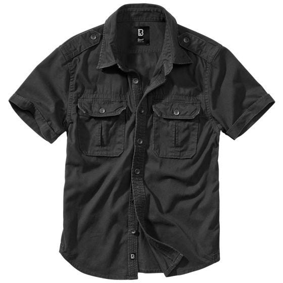 Camisa de manga curta Brandit Vintage - Preto