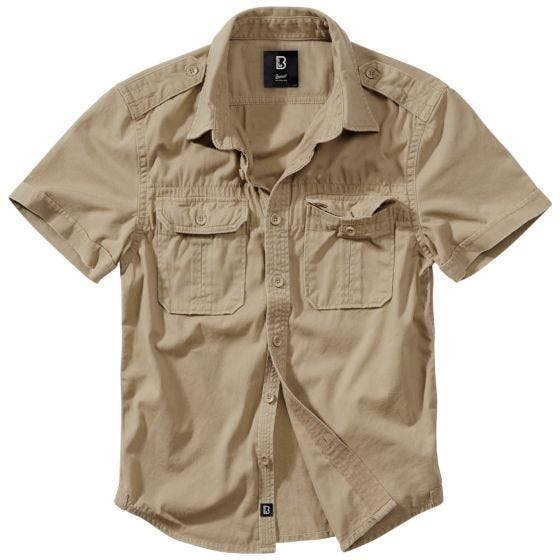 Camisa de manga curta Brandit Vintage - Camel