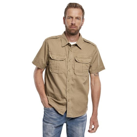 Camisa de manga curta Brandit Vintage - Camel