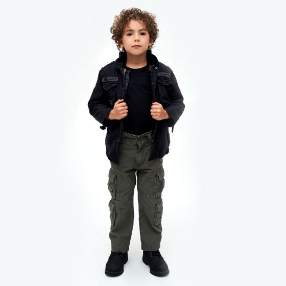 Casaco Brandit Crianças M-65 Giant - Preto