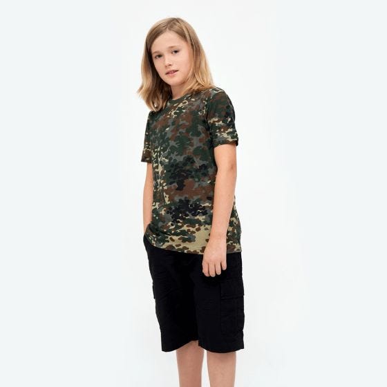 T-Shirt Brandit Crianças - Flecktarn
