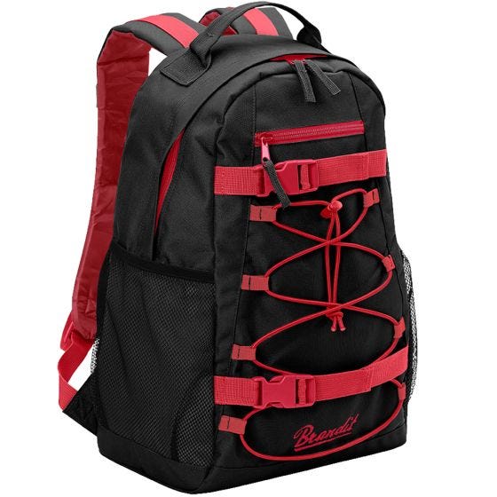 Mochila Brandit Urban Cruiser - Preto/Vermelho