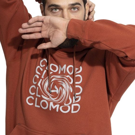 Camisola com capuz CLOMOD "Twirl" - Maroon Red