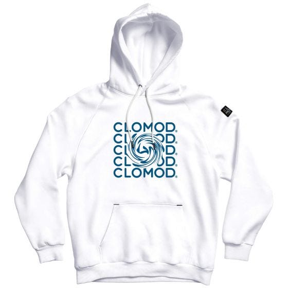 Camisola com capuz CLOMOD "Twirl" - Branco