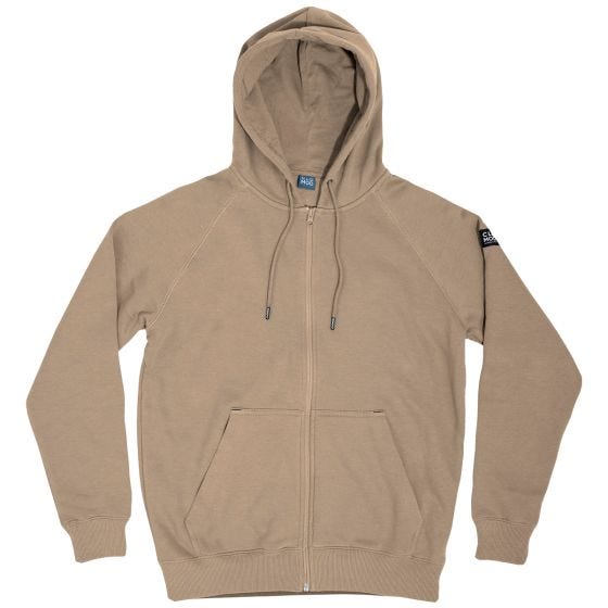 Sweater com fecho integral CLOMOD "Blank" - Tan Brown