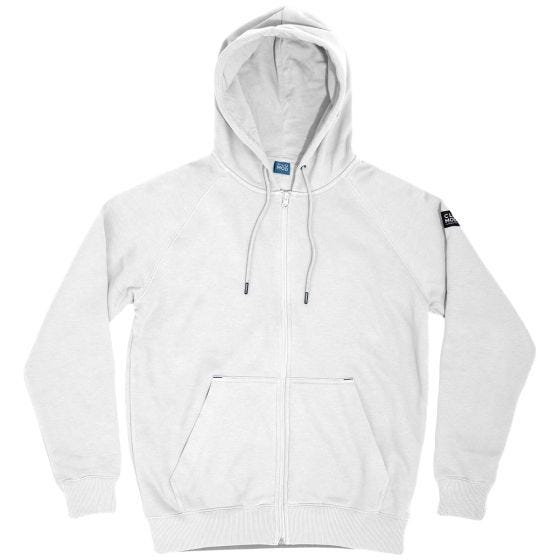 Sweater com fecho integral CLOMOD "Blank" - Branco