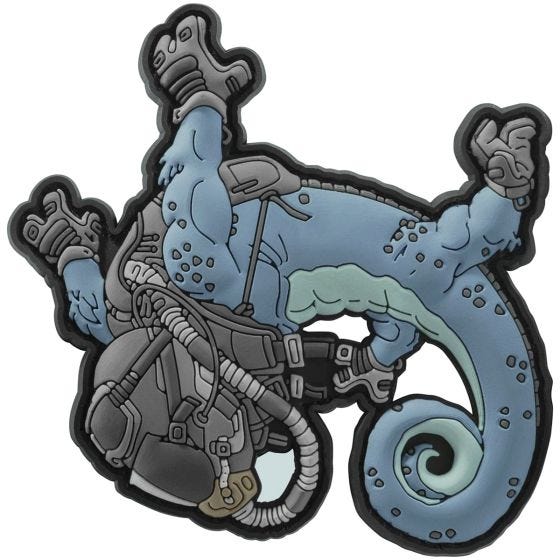 Emblema Patchlab Halo Chameleon - Azul/Preto
