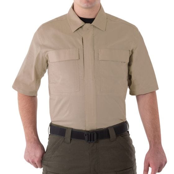 Camisa de Manga Curta First Tactical V2 BDU Homem Caqui