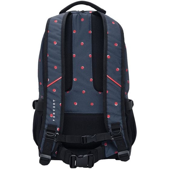 Mochila Forvert Study Louis - Navy Doubledots
