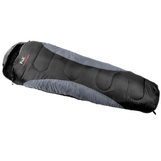 Saco-Cama Fox Outdoor Economic Mummy - Preto/Cinza