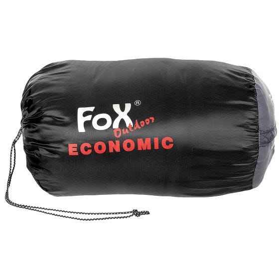 Saco-Cama Fox Outdoor Economic Mummy - Preto/Cinza