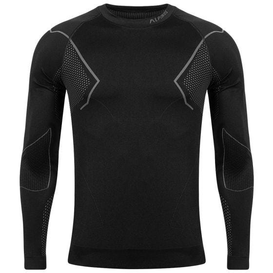 Camada interior para parte superior Alpinus Active Longsleeve - Preto/Cinza tamanho XXL