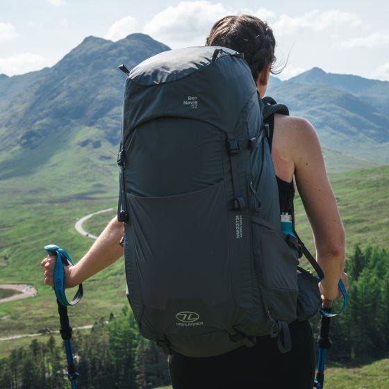 Mochila Feminina Highlander Ben Nevis 52 L - Cinza