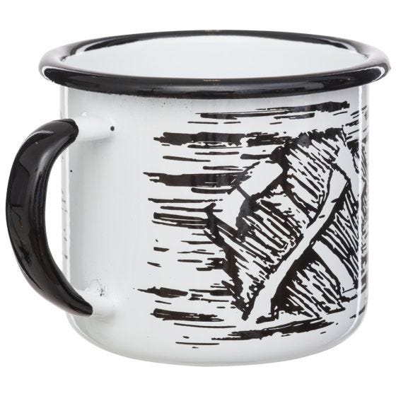 Caneca Helikon Axe Enamel 350 ml - Branco