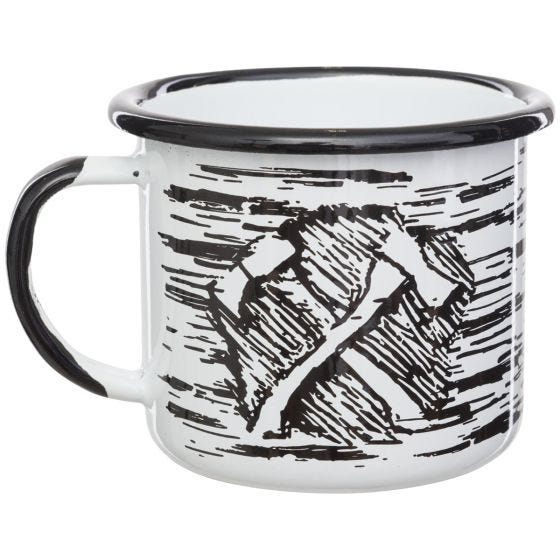 Caneca Helikon Axe Enamel 350 ml - Branco
