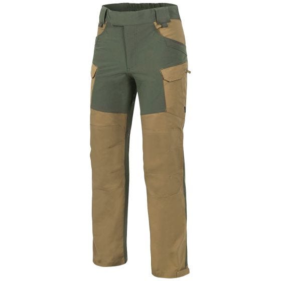 Calças Helikon Hybrid Outback DuraCanvas - Coyote/Taiga Green
