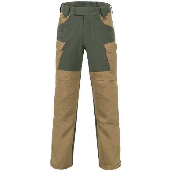 Calças Helikon Hybrid Outback DuraCanvas - Coyote/Taiga Green