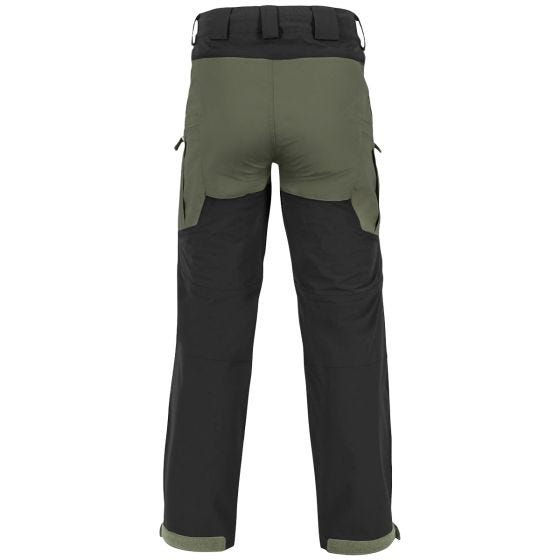 Calças Helikon Hybrid Outback DuraCanvas - Taiga Green/Preto