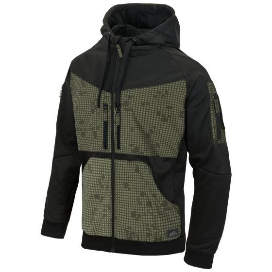 Camisola com capuz com fecho integral Helikon Rogue - Preto/Desert Night Camo