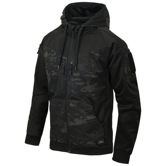 Camisola com capuz com fecho integral Helikon Rogue - Preto/MultiCam Black
