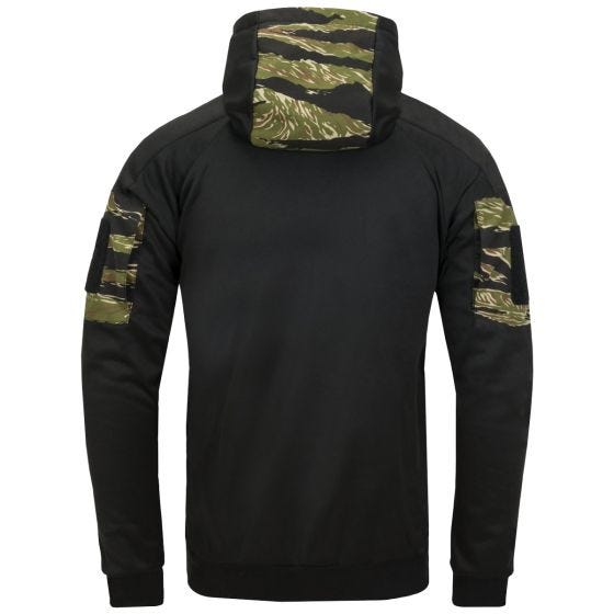 Camisola com capuz com fecho integral Helikon Rogue - Preto/Tiger Stripe