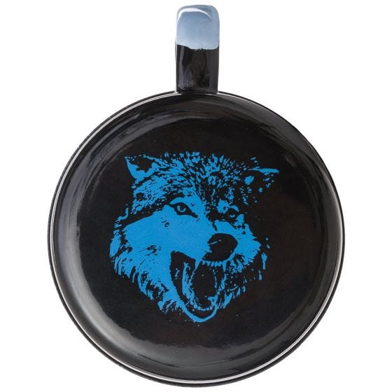 Caneca Helikon Wolf Enamel 350 ml - Preto