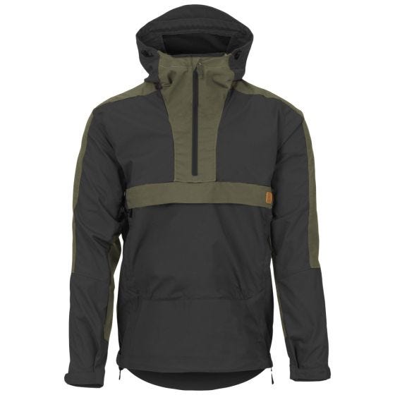 Casaco Anoraque Helikon Woodsman - Preto/Taiga Green