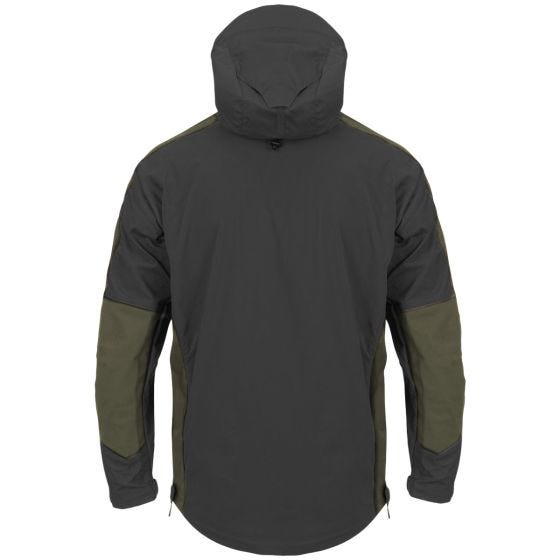 Casaco Anoraque Helikon Woodsman - Preto/Taiga Green