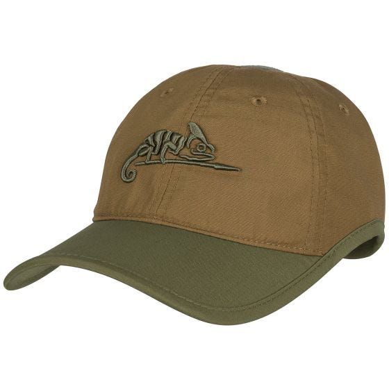 Boné Helikon Logo Ripstop de Polialgodão - Coyote/Verde Azeitona