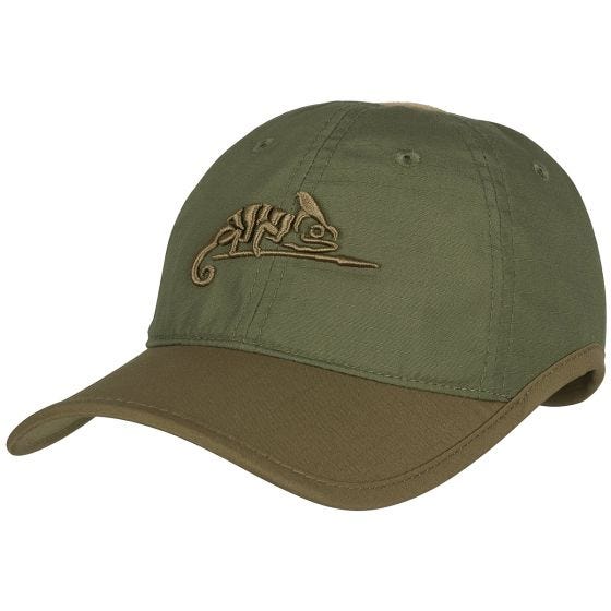 Boné Helikon Logo Ripstop de Polialgodão - Verde Azeitona/Adaptive Green