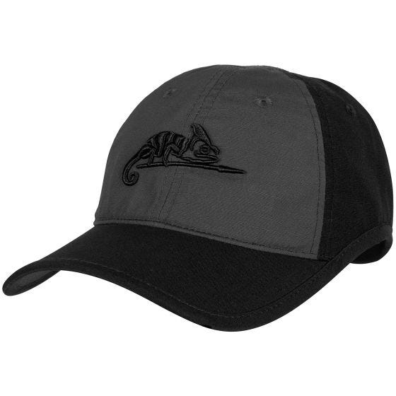 Boné Helikon Logo Ripstop de Polialgodão - Preto/Shadow Grey