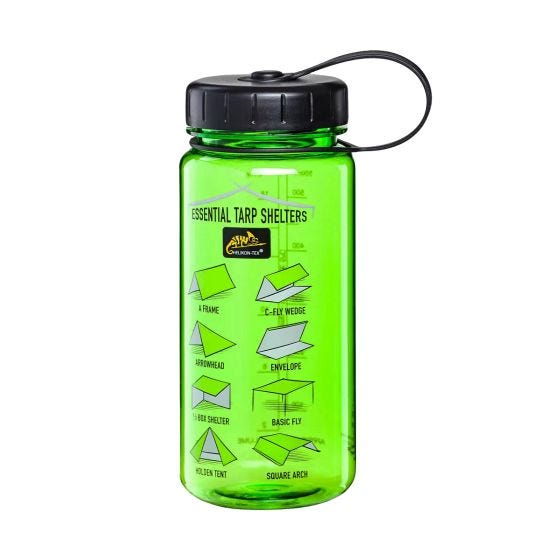 Garrafa Tritan Helikon 550 ml Boca larga - Tarp Shelters Verde/Preto