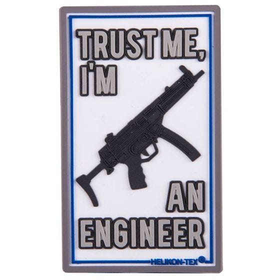 Emblema Helikon Trust Me I'm An Engineer - Branco