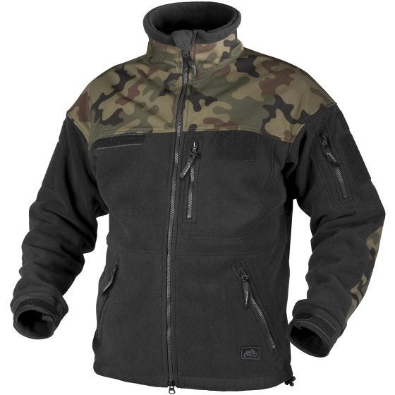 Casaco de Malha Polar Helikon Infantry Duty - Preto/Polish Woodland