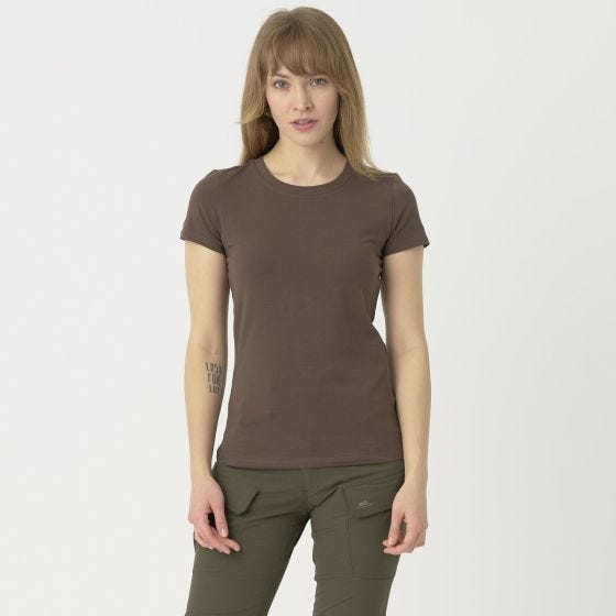 T-Shirt Helikon Organic Slim Mulher - Earth Brown