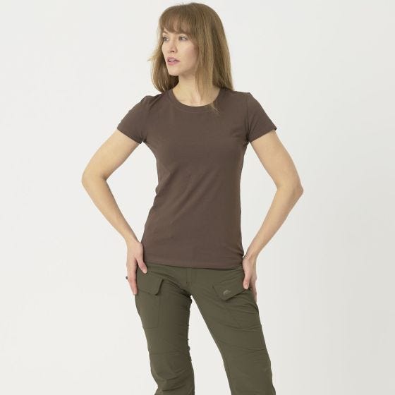 T-Shirt Helikon Organic Slim Mulher - Earth Brown