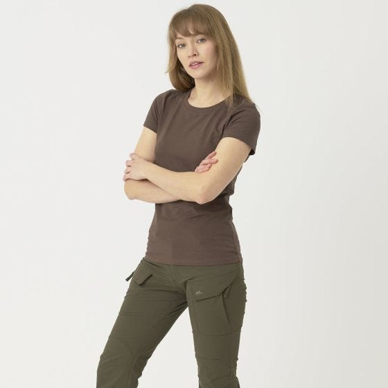 T-Shirt Helikon Organic Slim Mulher - Earth Brown