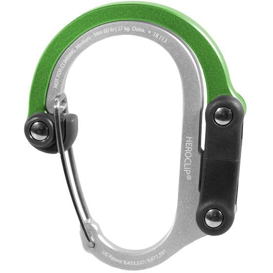 Mosquetão Heroclip Medium Gear - Green Machine