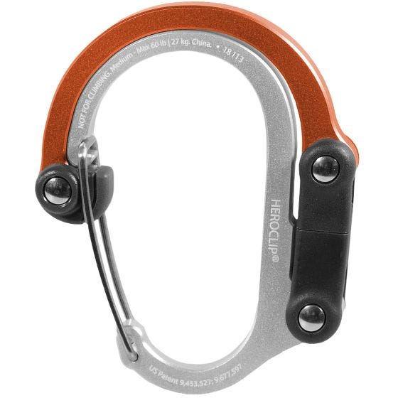 Mosquetão Heroclip Medium Gear - Orange Crush