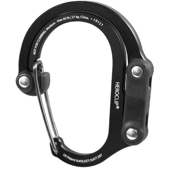 Mosquetão Heroclip Medium Gear - Stealth Black