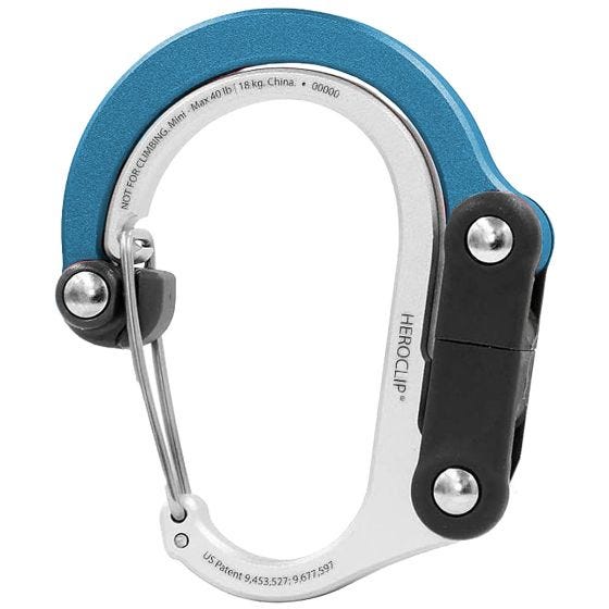 Mosquetão Heroclip Mini Gear - Blue Steel