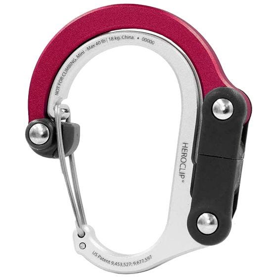 Mosquetão Heroclip Mini Gear - Hot Rod Red