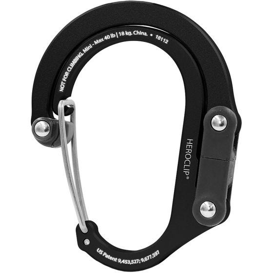 Mosquetão Heroclip Mini Gear - Stealth Black