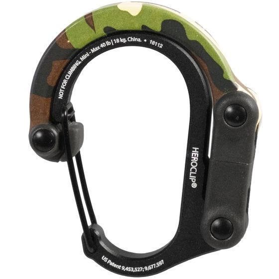 Mosquetão Heroclip Mini Gear - Woodland Hero