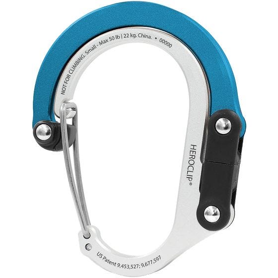 Mosquetão Heroclip Small Gear - Blue Steel